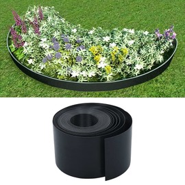 Terrace Board Landscape Edging Coil，Garden Edging Black 393.7" 5.9" PE