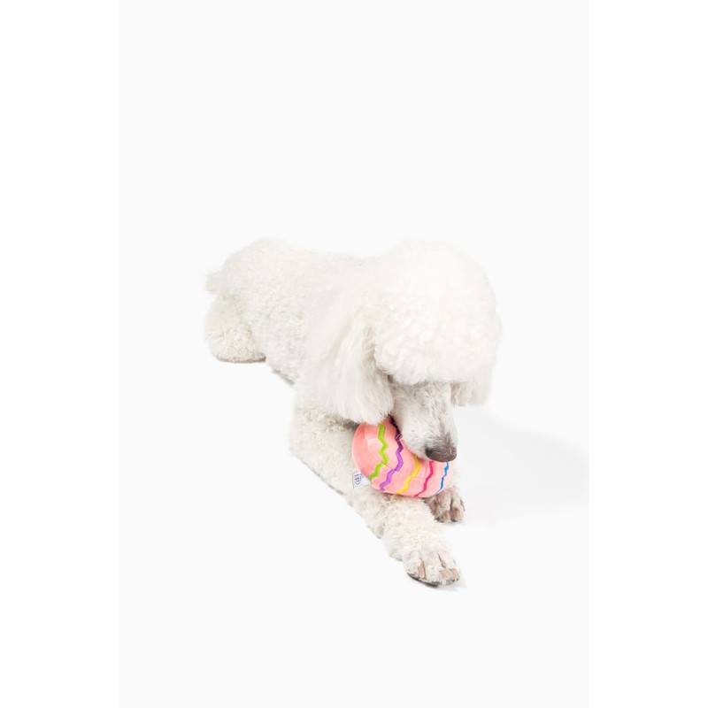 Midlee Easter Egg Plush Dog Toy - Pink (Large)