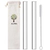 ALINK Glass Boba Straws, 14 mm x 9 inch Reusable