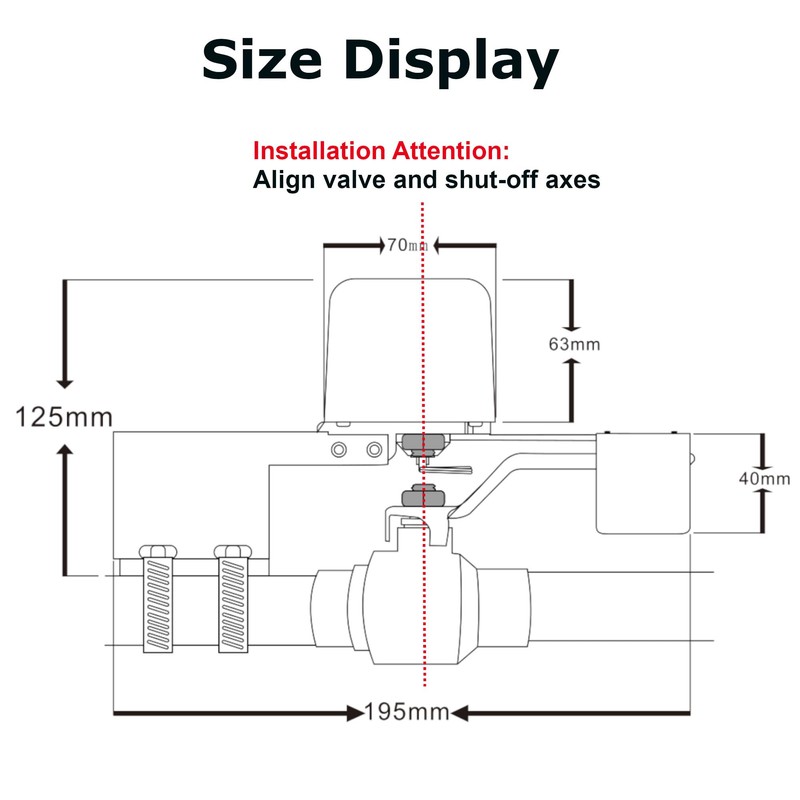Smart Valve PRO Motorized Ball Valve Actuator WiFi Bluetooth Metal