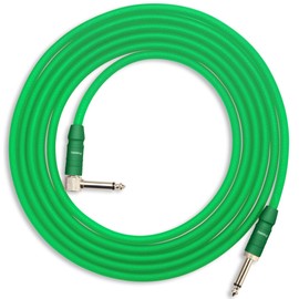 Pronomic Trendline INST-A-3NG Professional Guitar / Instrument Cable / 6.3 mm Jack / 24 Carat Gold-Plated / Flexible and Robust Outer Jacket / 3 m / Green