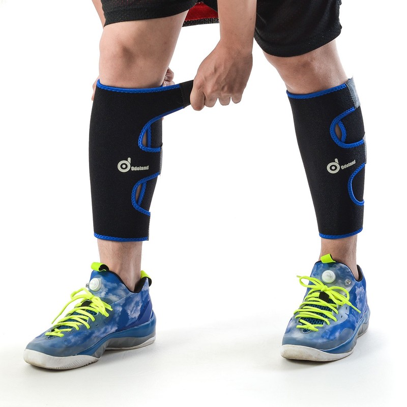 Odoland Calf Support Muscle Fibre Tear, Adjustable Calf Support Sports