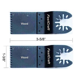 FastCraft 12pc Assortment of Bi Metal Steel Saw Blades Half Moon & E-Cut Blades All Industrial & PRO Grade Tough Cutting for Oscillating Tools