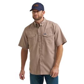 Wrangler Men's Performance Snap Shirt Tan - 112369444 (US, Alpha, X-Large, Regular, Regular, Tan)
