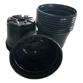 Landmark Plastics Set of 50 - TRADE GALLON {Holds .66 gallon} Nursery flower Pots {6.5" x 6.5"}