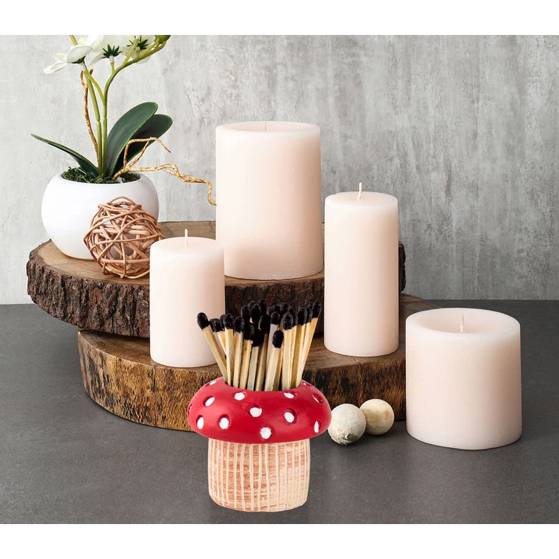 Mushroom Match Holder With Striker 2 Décor Match Striker Jar