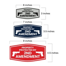 Fancy Property Protected By 2nd Amendment Sign (Black Gold) - Large