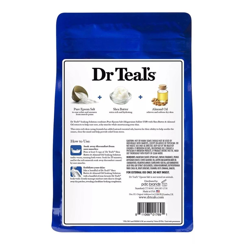 Dr. Teals Epsom Sal Mantequilla De Karité Aceite De Almendra