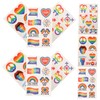 Baluue 3sets Temporary Rainbow Pride for Boys and Girls Girls
