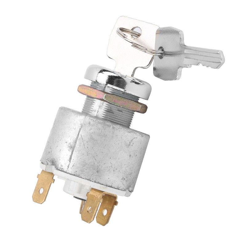 Universal Ignition Switch Lock Cylinder with Keys Aluminum Alloy Replacement