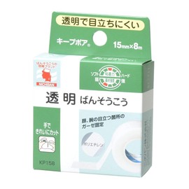 Nichiban Transparent Bansoko, Keep Poure, 0.6 inch (15 mm) Wide, 26.2 ft (8 m) Roll, 1 Roll x 4