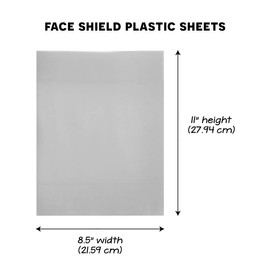 Hygloss Products Face Shield Plastic Sheets High Clarity .7 Mil Polyester for DIY Arts and Crafts, Stencils-50, 8.5 x 11 Inches, Clear