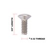 Henne Bery 3/8" Long 6-32 Thread, Oval Head Milled Slot