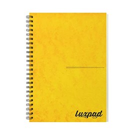 Silvine Luxpad A5 Memory Aid Yellow Paper Notebook - Lined (120 Pages)