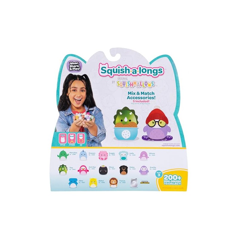 Squish-a-Longs 14 Pack 14 Figuras, 5 Accesorios