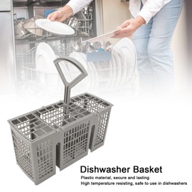 Dishwasher Silverware Cutlery Basket, 8.7x3.5x4.5 inch Universal Dishwasher Utensils Cutlery Filter Basket Multifunctional Utensil Washing Storage Container