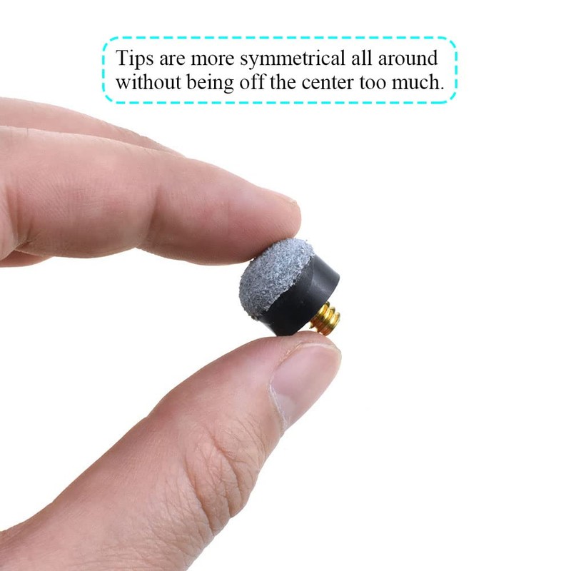 Hao Pro 13mm Diameter Screw-on Pool Cue Tips Easier Control
