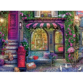 Buffalo Games - Aimee Stewart - Love Letters Chocolate Shoppe - 1000 Piece Jigsaw Puzzle for Adults - Challenging Puzzle Perfect for Game Nights - Finished Size is 26.75 x 19.75