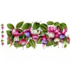 Captive Decals Fuchsia Flower Wrap Wraparound 7 1/2" X 3 1/2" Overglaze Waterslide Ceramic Deca