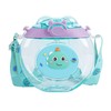 Donut Shaped Water Bottle Kids Cute Cartoon Plastic Portable Straw