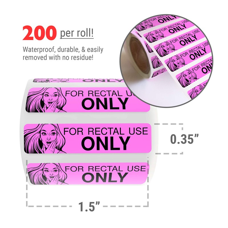 Rectal Use Only Stickers - Funny Gag Gifts for Adults