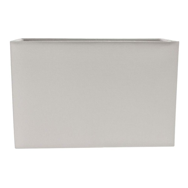 Contemporary and Stylish Dove Grey Linen Fabric Rectangular Lamp Shade