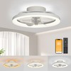 Mcestna Ceiling Fans with Lights and Remote White 16 inch
