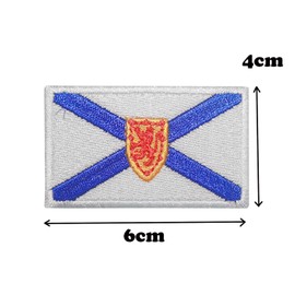 2PCS Nova Scotia Flag Embroidered Patches, Durable Canadian NS Province Banner Tag,Iron On Back Badge For DIY Applique Clothes Accessories