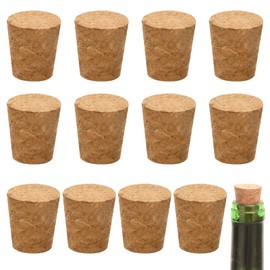 12Pcs Tapered Cork Plugs, 0.9 x 0.67 x1 Inch Wooden Wine Bottle Cork, Stoppers Replacement Corks for Wine Bottles, DIY Crafts 2.3 x1.7 x2.5cm (12)