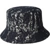 Kangol Women's Needlepunch Floral Bucket Beret Hat, black