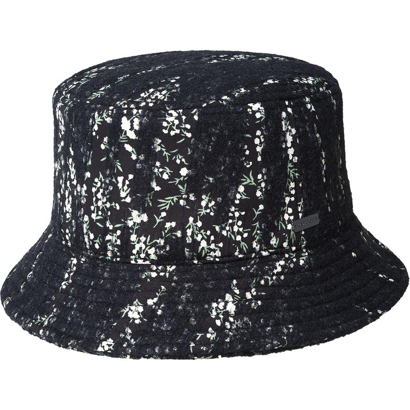 Kangol Women's Needlepunch Floral Bucket Beret Hat, black