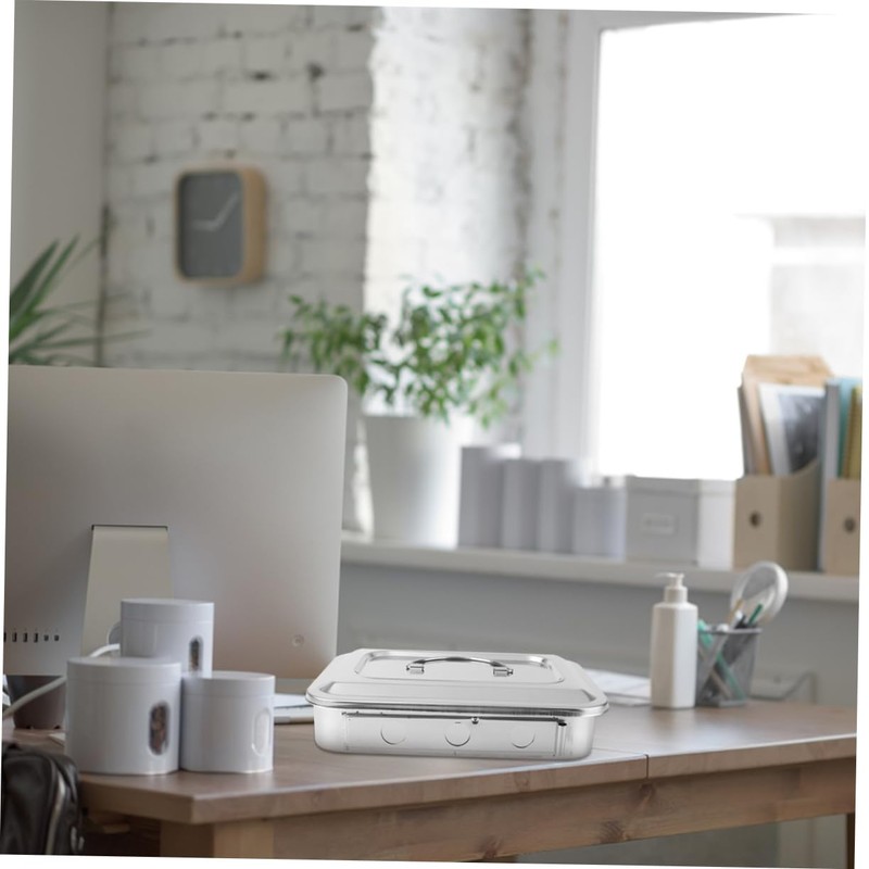 CHILDWEET 1pc Stainless Steel Thermometer Box Soaking Sterilization Tray for