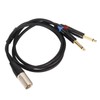 Dual 1/4 Inch to XLR Male Y Splitter Cable XLR