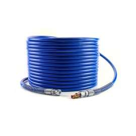 QWORK Airless Paint Hose, 50 Ft. x 1/4 In Airless Paint Sprayer Hose, 3300 PSI Universal Flexible Fiber Tube, High Pressure Sprayer Tube, Blue