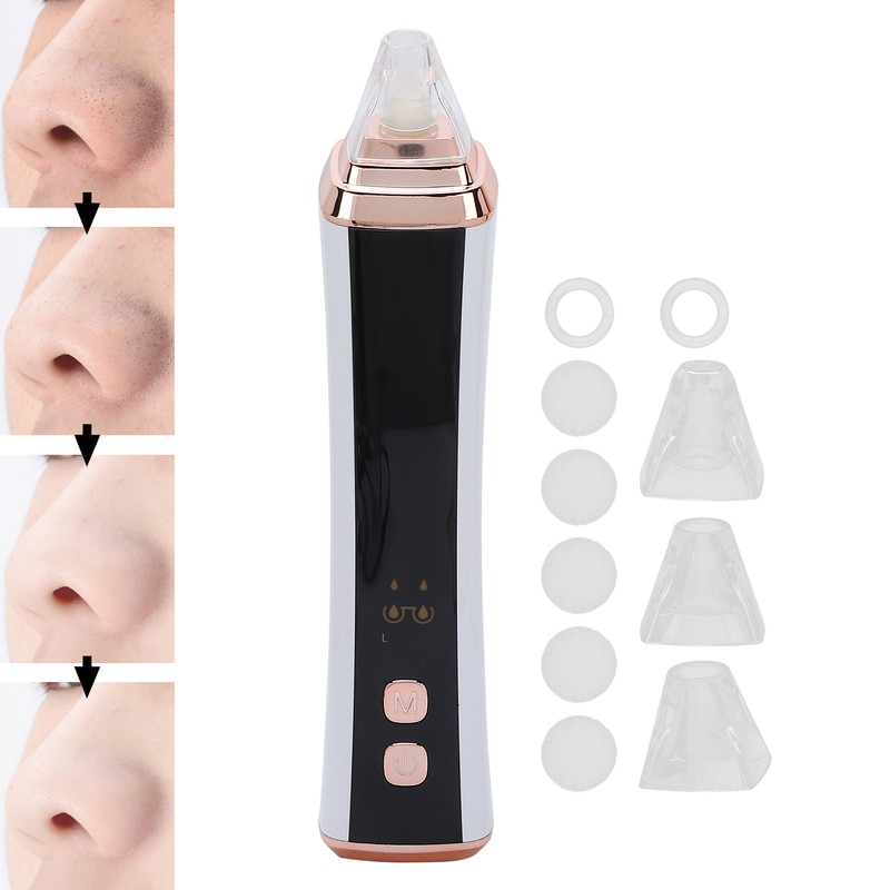 Electric Vacuum Blackhead Remover Rechargeable Face Pore Cleaner Acne Whitehead