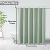 OVZME Berry Sage Green Shower Curtain - 3D Embossed Textured