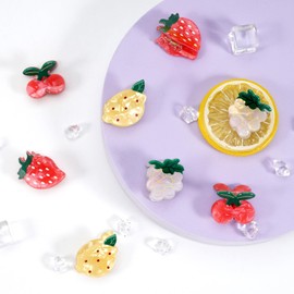 Ardorchid 8PCS Mini Fruit Hair Claw Clips Cute Cherry Strawberry Grape Lemon Hair Clips for Women Girls Fun Summer Fruit Hair Accessories