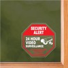 Security Alert 24 Hour Surveillance Front Static Cling by Magnet