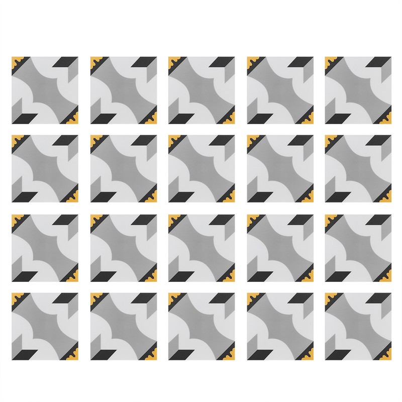 20PCS Ceramic Tile Sticker Waterproof Non Slip Wall Floor Sticker
