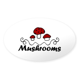 CafePress Mushrooms Sticker Oval Car Bumper Sticker