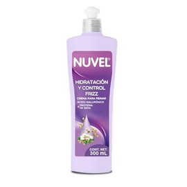 Nuvel Crema para Peinar Anti Frizz con Ácido Hialurónico y Proteína de Seda 300ml | Hidratación Profunda, Brillo y Suavidad | Para Todo Tipo de Cabello
