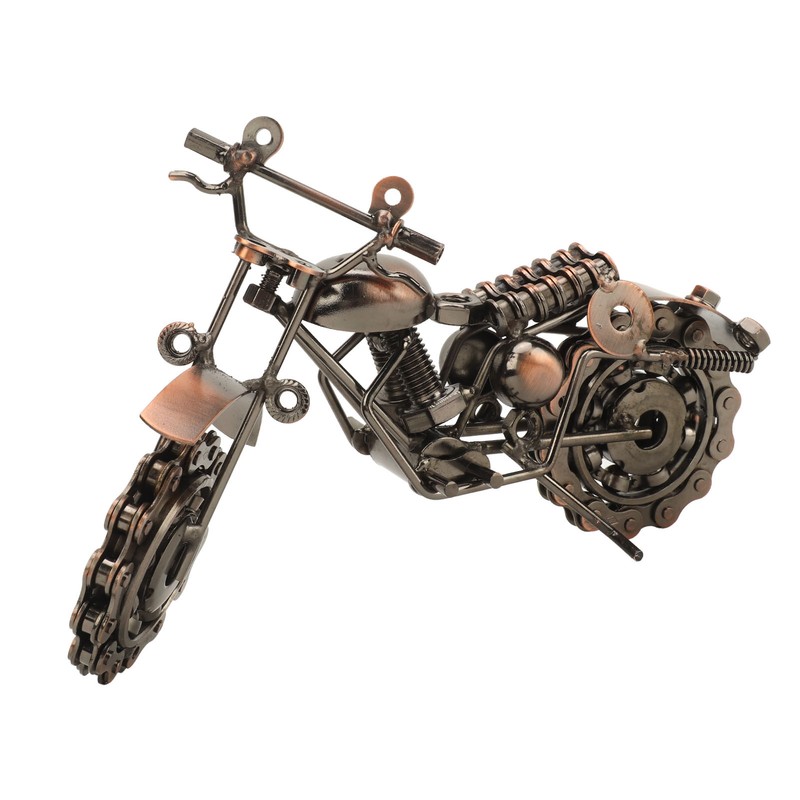 Motorcycle Toy Model Metallic Antique Texture Sturdy Smoothing Durable Metal