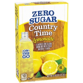 Country Time Lemonade Zero Sugar On The Go 6 Sachet Drink Mix 23.7g (Pack of 4)