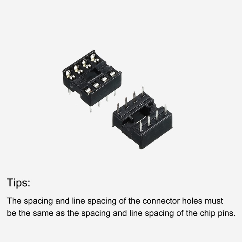 uxcell DIP IC Chip Socket Adapter Flat Pin for PCB