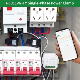 OWON Bi-Directional WiFi Energy Monitor with 2 Clamps, 80A Smart Energy Meter for Single Phase Electricity. WiFi Power Meter for Real-time Electricity Monitoring.Track CT KWh Power Consumption at Home