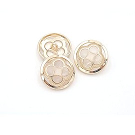 5 PCS Hollow Out Metal Round Sweater Buttons for Clothes Decorative Women Coat Buttons Sewing Accessories(Transparent,23mm)