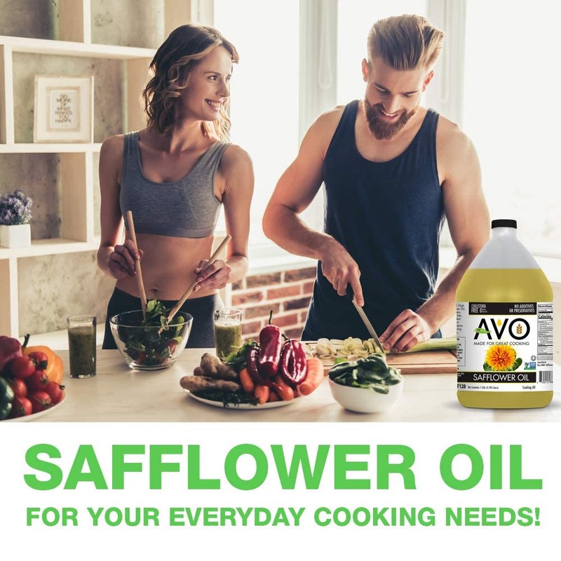 AVO Naturally Processed NON-GMO High Oleic Safflower Oil, 1 Gallon