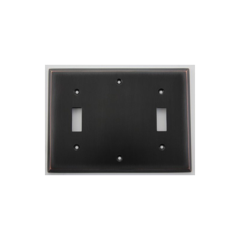 Oil Rubbed Bronze 3 Gang Wall Plate - 1 Toggle
