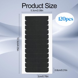 LXUEJIE 144 PCS Hair Extension Tape Replacement, Black Double Sided Hair Extension Tape Invisible Waterproof Adhesive Replacement Tape for Hair Wig Tape Beauty Tools