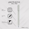 Pentonic Ballpoint Pens, 10 Count, Frosted Pale Gray Barrel with